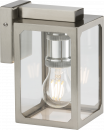 230V IP23 E27 Wall Lantern - Brushed Chrome