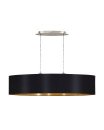 Pendant Light Steel Satin Nickel / Fabric Black, Gold - MASERLO