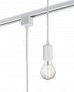 230V 1.8M E27 Contemporary Track Pendant - White