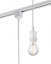 230V 1.8M E27 Vintage Track Pendant - White