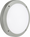 230V IP65 18W LED Round Bulkhead CCT with Emergency Grey