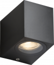 ALANA - 230V IP65 GU10 Polycarbonate Single Wall light - Black