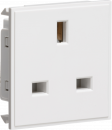 13A 1G unswitched socket module 50 x 50mm - white