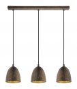 Pendant Light Steel Brown, Gold - SAFI