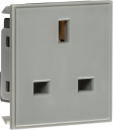 13A 1G unswitched socket module 50 x 50mm - Grey