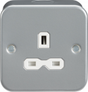 Metal Clad 13A 1G Unswitched Socket