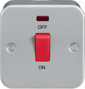 Metal Clad 45A DP Switch with Neon - Single Size