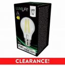 LumiLife LED Filament GLS B22 (BC) 8W 4,000K (Cool White) Dimmable, Box Of 1