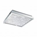 Ceiling Light Steel Chrome / Glass, Brilliant Glass Clear - CARDITO