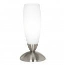 Table Light Steel Satin Nickel / Glass White - SLIM