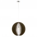 Pendant Light Steel Satin Nickel / Wood Brown - COSSANO