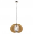 Pendant Light Steel Satin Nickel / Wood Maple - COSSANO