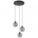 Pendant Light Steel Black / Glass Vaporized Black-transparent - ARISCANI