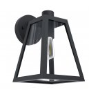 Wall Light Cast Aluminium Black / Glass Clear - MIRANDOLA