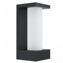 Wall Light Cast Aluminium Black / Satin Glass White - CIVIDINO