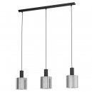 Pendant Light Steel Black / Glass Vaporized Black-transparent - GOROSIBA