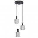 Pendant Light Steel Black / Glass Vaporized Black-transparent - GOROSIBA