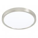 Surface-mounted Light Aluminium Satin Nickel / Plastic White - FUEVA-Z