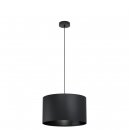 Pendant Light Steel Black / Fabric Black - MASERLO 1