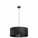 Pendant Light Steel Black / Fabric Black - MASERLO 1