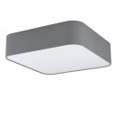 Ceiling Light Steel White / Fabric, Plastic Grey, White - PASTERI SQUARE