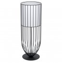 Table Light Steel Black / Fabric White - NOSINO