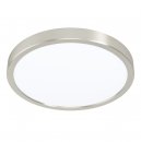 Surface-mounted Light Steel Satin Nickel / Plastic White - FUEVA 5