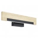 Wall Light Steel, Wood Black, Brown / Plastic White - CAMACHO