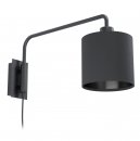 Wall Light Steel Black / Fabric Black - STAITI 1