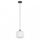 Pendant Light Steel Black / Glass White - MANTUNALLE