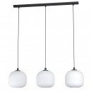 Pendant Light Steel Black / Glass White - MANTUNALLE