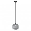 Pendant Light Steel Black / Glass Vaporized Black-transparent - MANTUNALLE 1