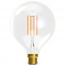 4W LED Filament Large Globe Clear - BC, 2700K