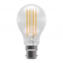 Aztex 6W LED CRI90 Filament GLS Dimmable - BC, Clear, 2200K