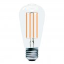 Aztex 6W LED CRI90 Filament Squirrel Cage Dimmable - ES, Clear, 2200K