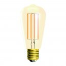 Aztex 6W LED CRI90 Vintage Squirrel Cage Dimmable - ES, Amber, 2200K