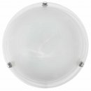 Wall / Ceiling Light Steel Chrome / Glass Alabaster White - SALOME