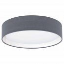 Ceiling Light Plastic, Steel White / Fabric Grey - PASTERI