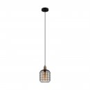 Pendant Light Steel Black, Bronzed / Glass Vaporized Amber - CHISLE