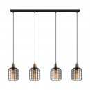 Pendant Light Steel Black, Bronzed / Glass Vaporized Amber - CHISLE