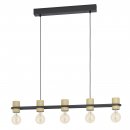 Pendant Light Steel Black / Wood Brown - CHIEVELEY