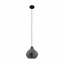 Pendant Light Steel Black / Glass Vaporized Black-transparent - TAMALLAT