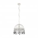 Pendant Light Steel Brown-patina, White / Brilliant Glass Black-transparent - STEELEVILLE