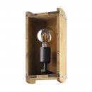 Wall Light Wood, Steel Brown, Black - WOOTTON