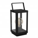 Table Light Steel Black / Glass Clear - BRADFORD 1