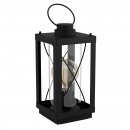 Table Light Steel Black / Glass Clear - BRADFORD 1