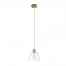 Pendant Light Steel, Aluminium Gold-coloured / Glass Clear - COPLEY