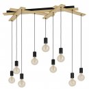 Pendant Light Steel, Wood Black, Brown - MONMOUNT