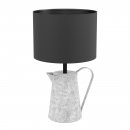 Table Light Steel Grey, Black / Fabric Black - KENSAL