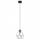 Pendant Light Steel Black / Glass Clear - MARDYKE